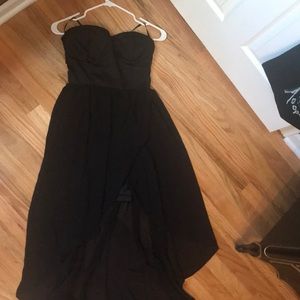 Black hi to low dress